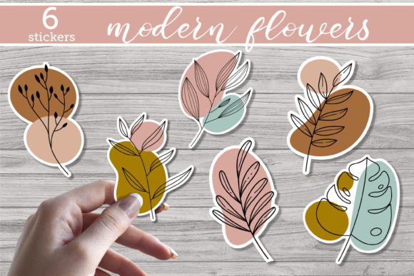 Download Modern Flowers - Printable Stickers - Sticker Collection
