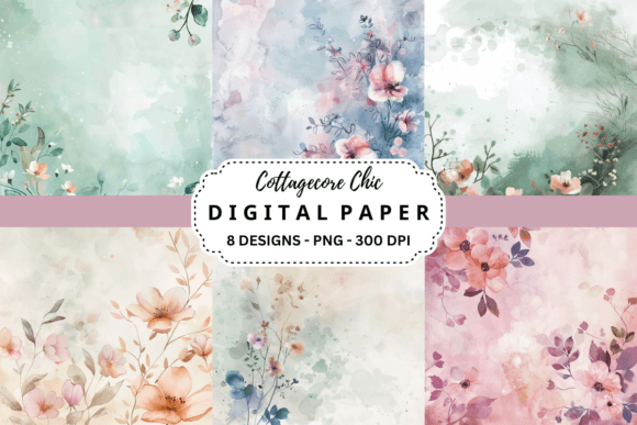 Download Cottagecore Chic Watercolor Background - Background Collection