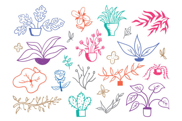 Download Hand Drawn Floral Doodles - Hand drawn floral Collection