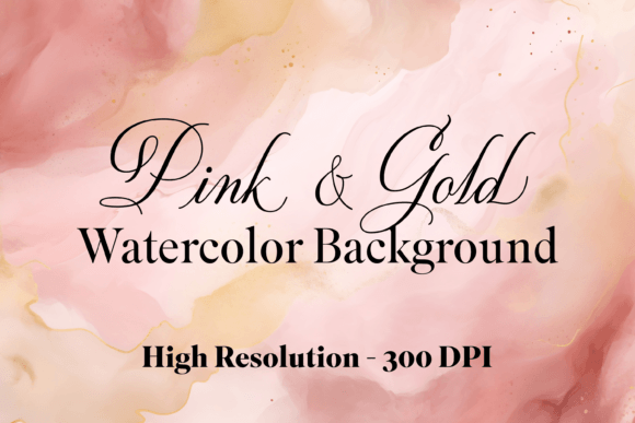 Download Pink &amp; Gold Watercolor Background - Background Collection