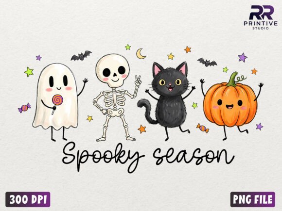 Download Spooky Season Halloween Doodles PNG - Sea Collection