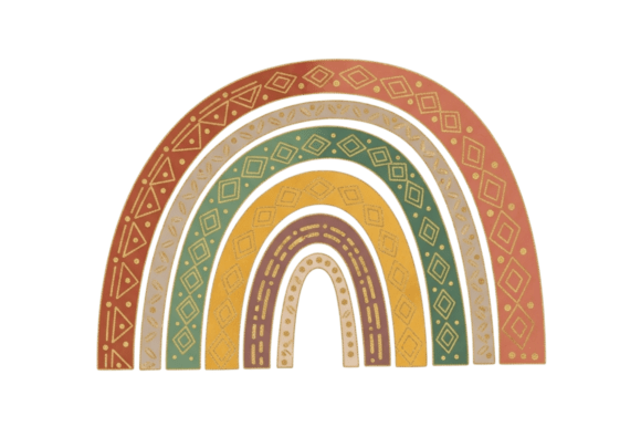Download Boho Patterned Rainbow Earthy Colors - Earthy colors Collection
