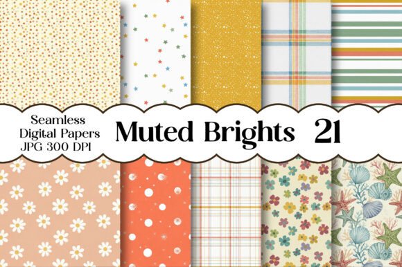 Download Muted Brights Seamless Patterns - Sea Collection