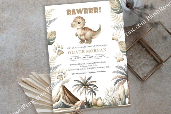 Download Earthy Colors Cute Baby Dinosaur Neutral - Earthy colors Collection