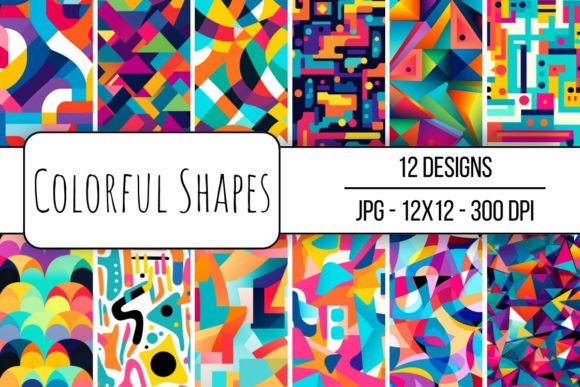 Download Colorful Shapes Seamless Pattern - Sea Collection
