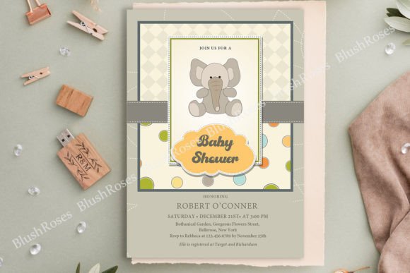 Download Elephant Baby Shower Earthy Colors Invit - Earthy colors Collection