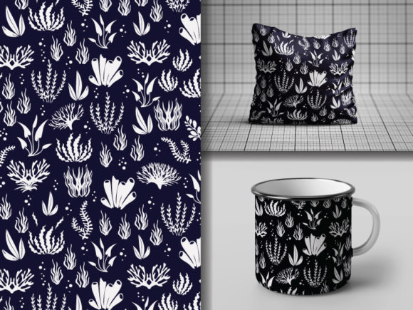 Download Seamless  Hand Drawn  Sea Plant  Pattern - Sea Collection
