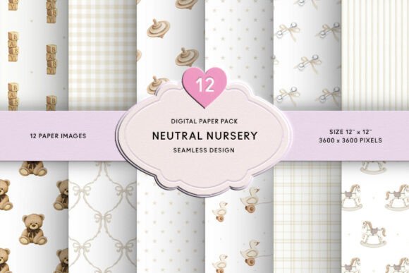 Download Pastel Beige Baby Seamless Paper Pack - Sea Collection