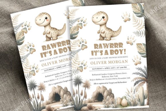 Download Earthy Colors Gender Neutral Baby Dino - Earthy colors Collection